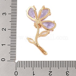 Латунь стекло кулоны&nbsp;KK-B100-041G