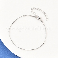 201 браслет-цепочка из нержавеющей стали для женщин&nbsp;LS-BJEW-G767-01D-P