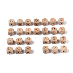 Гравированные бусины из бука&nbsp;WOOD-N022-08