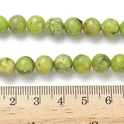 Нити из окрашенных натуральных доломитовых бусин&nbsp;G-D337-8mm-D04