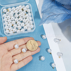 60 шт. подвески из АБС-пластика с имитацией жемчуга&nbsp;KK-BBC0023-53