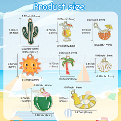 40шт 8 стиля подвески из сплава с эмалью&nbsp;ENAM-CJ0006-10