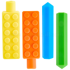 4 шт. 4 стиля силиконовых колпачков для карандашей&nbsp;AJEW-GF0011-51A