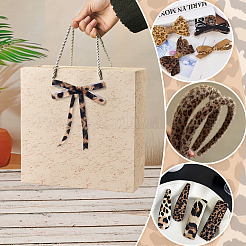 2 рулон двухцветных бархатных лент с леопардовым принтом&nbsp;SRIB-PH0001-73