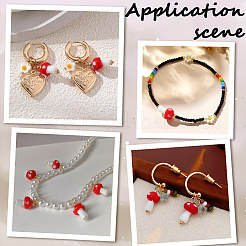 50 шт. нити бусин лэмпворк ручной работы в виде гриба&nbsp;LAMP-LT0001-06B