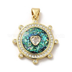 Покрытие стойки латунь микропаве фианиты с подвесками из синтетического опала&nbsp;KK-D088-35G