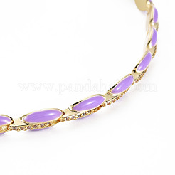 Теннисные ожерелья из латуни с микро-паве из кубического циркония для женщин&nbsp;NJEW-T013-01G-06