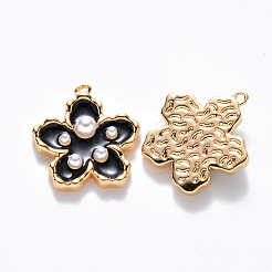 Латунь эмаль подвески&nbsp;KK-T049-052G-01-NF