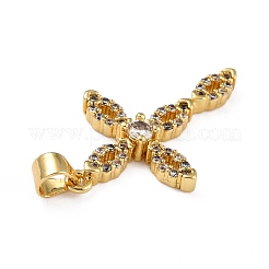 Латунные микропаве прозрачные подвески с фианитом&nbsp;ZIRC-A021-16G