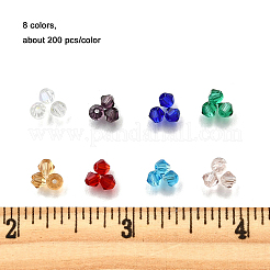 8 цвет имитирует австрийские хрустальные гальванические биконические стеклянные бусины&nbsp;GLAA-FP0001-32