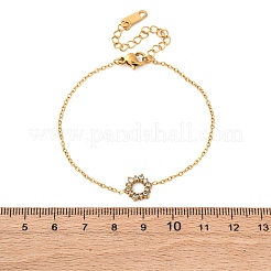 Браслеты из нержавеющей стали 304 с подсолнухом для женщин&nbsp;BJEW-R027-01G