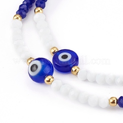 Граненый стеклянные вышитый бисером браслеты простирания&nbsp;BJEW-JB05984