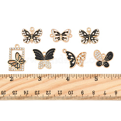 28шт 6 стиля подвески из сплава со стразами&nbsp;ENAM-FS0002-67