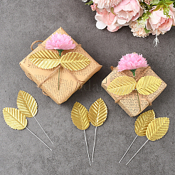 Искусственный лист из шелковой ткани ручной работы&nbsp;AJEW-WH20070-073A