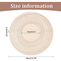 Набор незаконченных круглых фигур из липы&nbsp;DIY-WH0292-49
