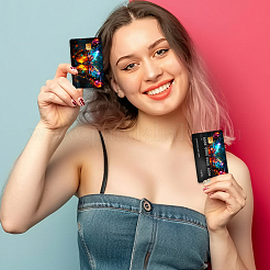 Пластиковые водонепроницаемые наклейки для карточек&nbsp;STIC-WH0032-022