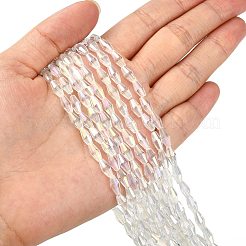 Стеклянные бусины с гальваническим покрытием &nbsp;EGLA-R020-8x4mm-13