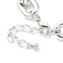 Алюминиевые овальные ожерелья с подвесками&nbsp;NJEW-P289-01P