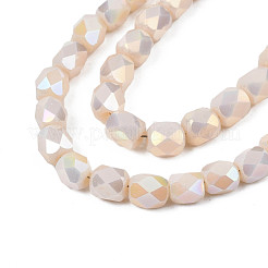 Стеклянные бусины с гальваническим покрытием &nbsp;EGLA-N002-13-A11