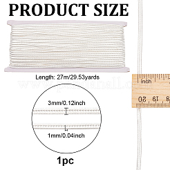 Плоский плетеный шнур из полиэстера длиной 27 м.&nbsp;OCOR-WH0096-01A