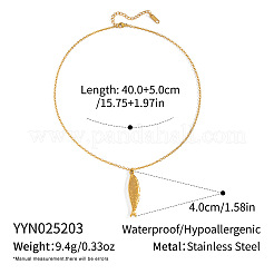 Европейские ожерелья с подвесками в виде океанических рыб из нержавеющей стали 304 для женщин&nbsp;JS5120