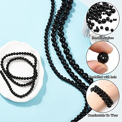 1 нить бусин из натурального черного оникса&nbsp;G-YW0002-57A