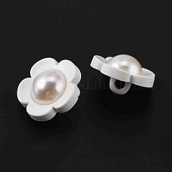 Пластиковые пуговицы с 1 отверстием&nbsp;BUTT-WH0020-26B
