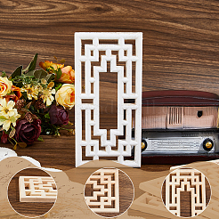 Полая резиновая аппликация с резным деревом&nbsp;AJEW-WH0609-130