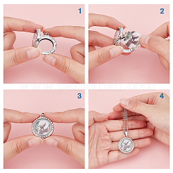 4 шт. 4-х цветные подвески-фоторамки из сплава&nbsp;ALRI-CA0001-006B