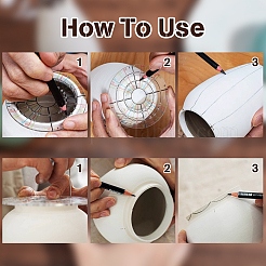 2 шт. 2 стиля акриловый круглый разделитель вспомогательный инструмент для глиняной скульптуры&nbsp;DIY-GA0007-16