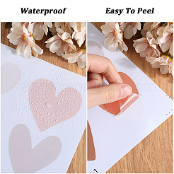 Самоклеящиеся декоративные наклейки из ПВХ в форме сердца&nbsp;STIC-WH20010-04