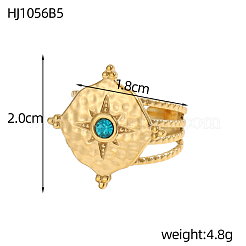 3 шт. Женские кольца из нержавеющей стали 304 с микропаве из кубического циркония&nbsp;STAS-OY008-25G