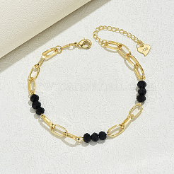 Простые модные браслеты-скрепки из стекла и железа в форме ромба для женщин&nbsp;UC1823-1