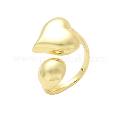 Латунь манжеты кольца&nbsp;RJEW-P149-03G