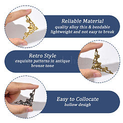 120 шт. 4-х цветные железные филигранные соединители&nbsp;FIND-SC0017-14