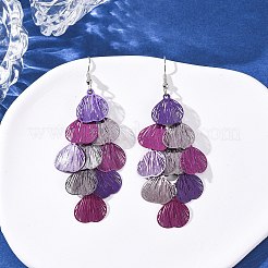 Серьги-подвески в форме сердца из нержавеющей стали 430&nbsp;EJEW-A137-09P-01