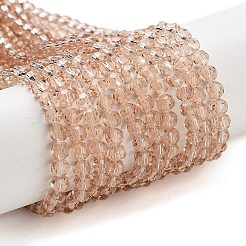 Граненые(32 грань) круглые нити стеклянных бусин&nbsp;X-EGLA-J042-4mm-21