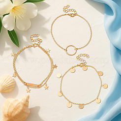 2 упаковка 10 шт. браслеты из железа и сплава&nbsp;BJEW-HY0002-65