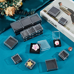 32 шт. 2-х видов пластиковых презентационных коробок для хранения и демонстрации значков&nbsp;AJEW-OC0014-50