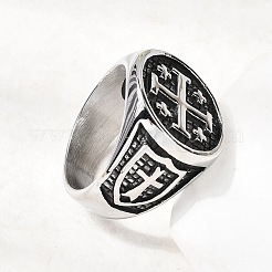 Кольца из нержавеющей стали 304 для мужчин&nbsp;LS-RJEW-D339-01B-AS