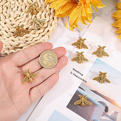 30 шт. булавка на лацкан в виде пчелы из сплава&nbsp;JEWB-CA0001-80