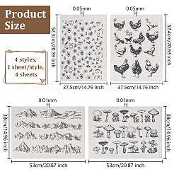4 лист 4-х видов бумажных керамических наклеек&nbsp;DIY-OC0014-68