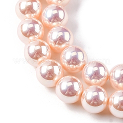 УФ-покрытие перламутровые стеклянные жемчужные бусины нити&nbsp;GLAA-F128-01B-T09