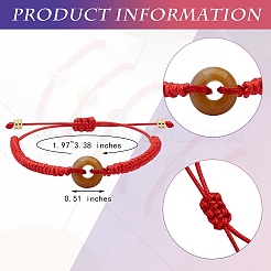 Плетеный браслет из бисера из натурального желтого нефрита&nbsp;BJEW-SW00047-04