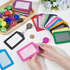 36шт прямоугольный держатель для визитных карточек из искусственной кожи&nbsp;AJEW-CU0001-01