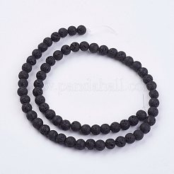 Бусы из натуральной лавы&nbsp;G-F436-6mm