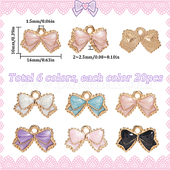 120шт 6 цвета сплава эмалевые подвески&nbsp;FIND-SC0013-15