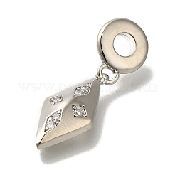 Стеллажное покрытие латунь проложить прозрачный кубический цирконий европейские подвески с подвесками&nbsp;KK-H485-22P