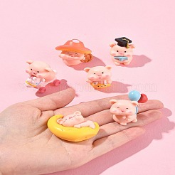 1 комплект украшений для демонстрации свиней из смолы&nbsp;AJEW-FS0001-25