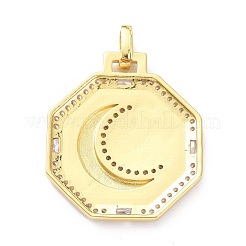 Латунные микро проложить кубического циркония подвески&nbsp;ZIRC-P085-38G